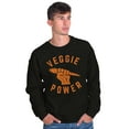 thumbnail image 5 of Veggie Power Cute Vegetarian Fighter Sweatshirt for Men or Women Brisco Brands S, 5 of 5