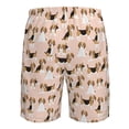 thumbnail image 6 of Kdxio Beagle Dog On Brown Pattern Mens Casual Shorts - Drawstring Summer Beach Sports Shorts for Men, 6 of 9