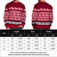 thumbnail image 2 of Suéter Hombres Jerseys básicos Cuello redondo Copo de nieve Elk Patrón Traje de vacaciones (Rojo M) Kuymtek Rojo T M para Hombre, 2 of 9