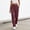 Wine women straight leg trousers with pockets a1, variant on Cagogo Women Straight Leg High Waisted Trousers with Pockets Casual Long Pants for Work Vacation Lounge Loose Fit Summer Bottoms, Black S