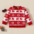 thumbnail image 6 of TAmten Infant Boy Clothes Fall Winter Clothes Letter Graphic Long Sleeve Sweatshirt Pullover Fall Outfits Winter Clothes Set(Red,12-18 Months), 6 of 7