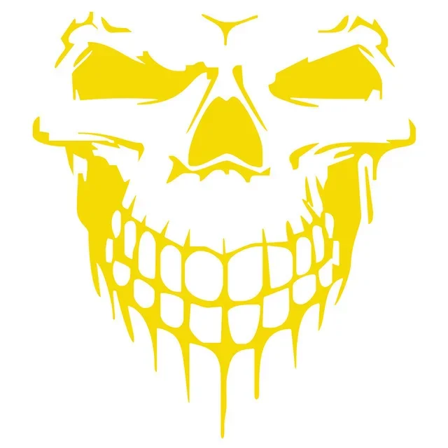 Large Size 59X53CM Skull Head Car Stickers and Decals Reflective Vinyl Car Styling Auto Engine Hood Door Window Car Stickers