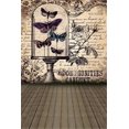 thumbnail image 1 of Telón de fondo de fotografía ABPHQTO 150x220 cm Retro Pintura Flores Mariposa, 1 of 1