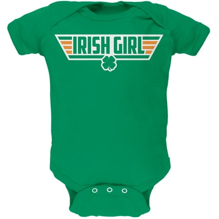 Irish Girl Wing Man Green Soft Infant Bodysuit