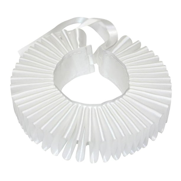 Gargantilla de Cuello Isabelino Renacentista Yuyangstore Collar Falso Halloween Blanco