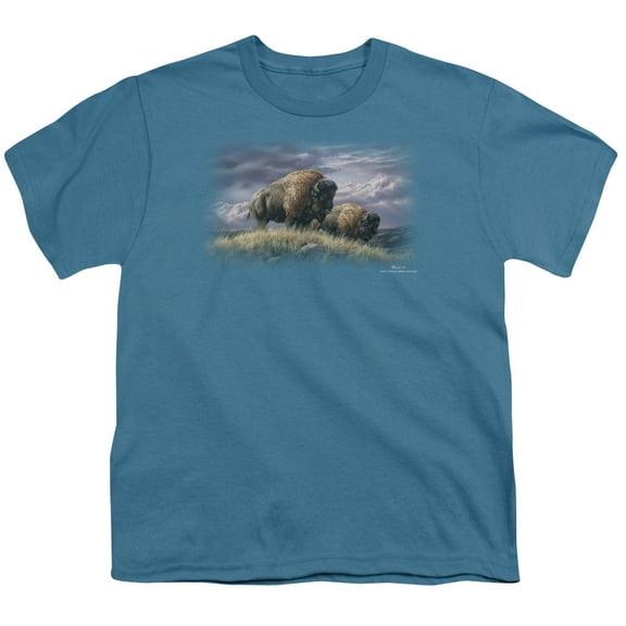 Wildlife Nomads Of The Plains Youth 18/1 T-Shirt Slate