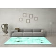 thumbnail image 3 of Ahgly Company Indoor Rectangle Abstract Turquoise Blue Modern Area Rugs, 8' x 12', 3 of 4