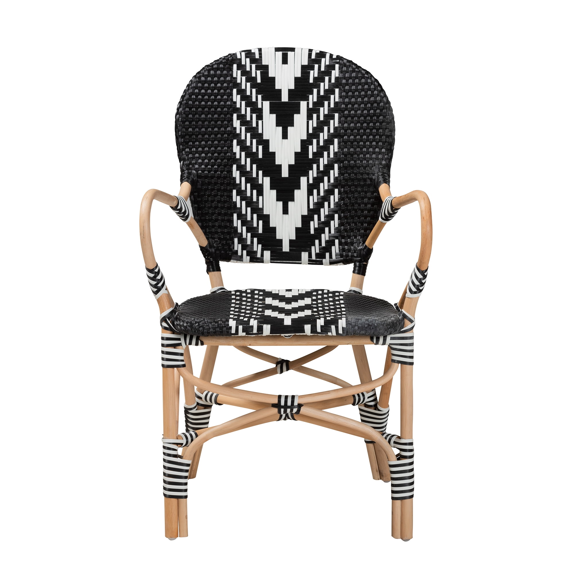 bali & pari Wallis Rattan French Provincial Dining Chair, Natural Brown