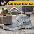 thumbnail image 6 of CHICVOMEY Slip-On Steel Toe Shoes for Men's Work Shoes Non-Slip Work Boots Lightweight Puncture-Proof Fireproof Safety Footwear for Men's Work & Safety Shoes, 6 of 10