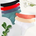 thumbnail image 4 of Seamless Women Underwear Thongs,No Show Ladies Thong,No Line Breathable Soft Solid Panties Undies for Women 6-Pack, 4 of 5