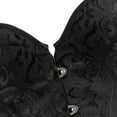 thumbnail image 6 of Hpapadks Corset Belts for Women Strapless Vintage Floral Embroidery Patterns Lace Up Push Up Bustier Elegant Corset Belt Halloween Black, 6 of 6
