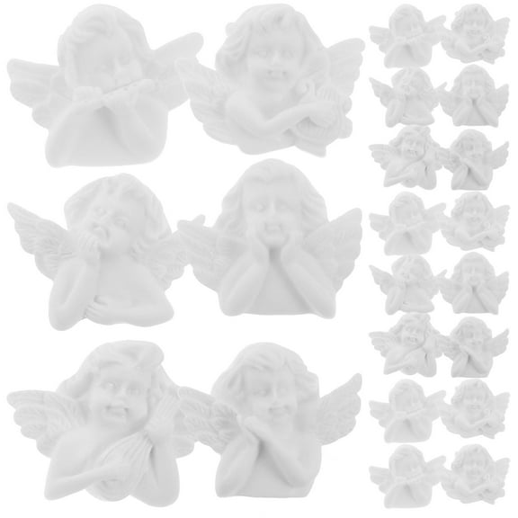 HOMOBABE Resin Crafts for DIY White 30Pcs 1.2X1.0X0.8In