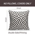 thumbnail image 2 of LALILO Throw Pillow Covers Irregular Line Lattice Geometric Black Cushion Cover 18" x 18", 2 Pack, 2 of 6