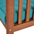 thumbnail image 6 of GDF Studio Navan Outdoor Acacia Wood 4 Seater Chat Set with Cushion, Teal and Brown, 6 of 7