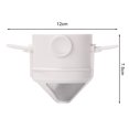 thumbnail image 3 of Gotero Filtro de café plegable de acero inoxidable con gotero de café con cepillo (blanco), 3 of 5