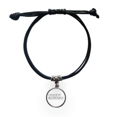 thumbnail image 1 of Quote I Major In Econocs Bracelet Leather Rope Wristband Black Jewelry, 1 of 3