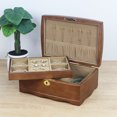thumbnail image 1 of Joyero de madera con cerradura Exquisito estilo europeo de alta gama de lujo Vintage Joyero de madera Caja de almacenamiento de joyas Joyero, 1 of 6