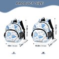 thumbnail image 2 of RMDQTR Adorable Ear-Print Backpack with Reflective Strip and Anti-Lost Leash Adjustable Shoulder Straps Mini Travel Backpack Soft Blue Baseball Gear Pattern, 2 of 7
