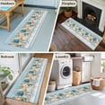 thumbnail image 5 of Runner Rug 2'x6', Blue Beach Coastal Washable Non-Slip Hallway Runner Rugs, Nautical Shell Starfish Coral Summer Bedside Rugs Floor Mats Carpet Runners for Kitchen Bathroom Laundry Room, 5 of 8