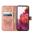 thumbnail image 4 of Dteck For Samsung Galaxy S21 Ultra 360 Protection Case,Shockproof TPU Luxury Diamond Embossed Butterfly PU Leather Flip Wallet Stand Cover w/ Hand Strap.For Samsung Galaxy S21 Ultra,Rosegold, 4 of 5
