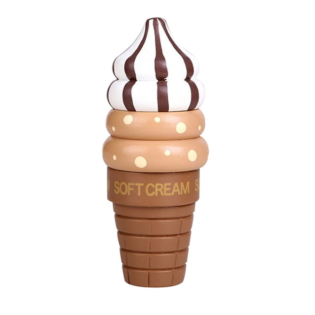 Partheme Novelty Toys 2 Counts Play House Toys Magnetic Chocolate Strawberry Ice cream Toy Gifts For Children Brown Multicolor