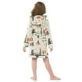 thumbnail image 4 of FORMRS Niños Bathrobe Unisex Hooded Robe Soft Plush Pajamas Sleepwear, Size 10-12T, Cats Reading Pattern, 4 of 7