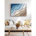 thumbnail image 4 of Navy Blue Brown Ombre Wall Art for Living Room,Canvas Picture Wall Decor for Bathroom Bedroom,Modern Geometric Abstract Cream Painting Artwork for Office Kitchen Hallway Dining Room Decor 12"x16", 4 of 8