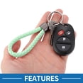 thumbnail image 4 of Llavero de coche Unique Bargains Llavero universal con anillo para llaves de control remoto para casa de cuero aleación de zinc verde 2 Pcs, 4 of 6