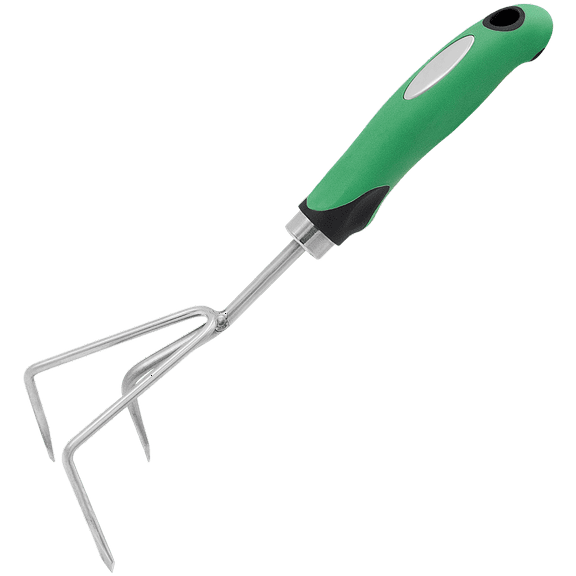 Zenport 15311D 3-Prong Cultivating Fork, 12-Inch, Green
