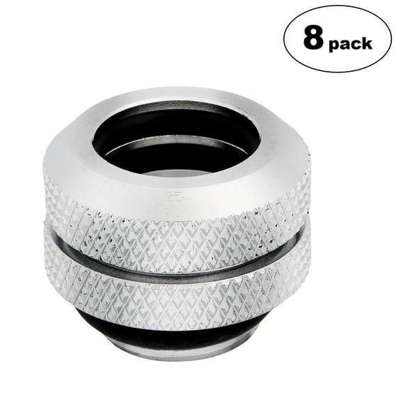 Corsair Hydro X Series XF Hardline Fitting, 12mm OD, Chrome, 8-pack