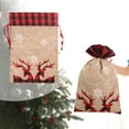thumbnail image 6 of Christmas Buffalo Plaid Drawstring Bags Red and Black Plaid Xmas Burlap Bag Reusable Treat Candy Bag Cotton Gift Bags with Drawstrings for Candy Wrapper Christmas Party Favors, 6 of 7