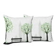thumbnail image 6 of Ambesonne Tree Throw Pillow Cover 2 Pack, Urban and Rural Harmony, 16", Green Black, 6 of 6