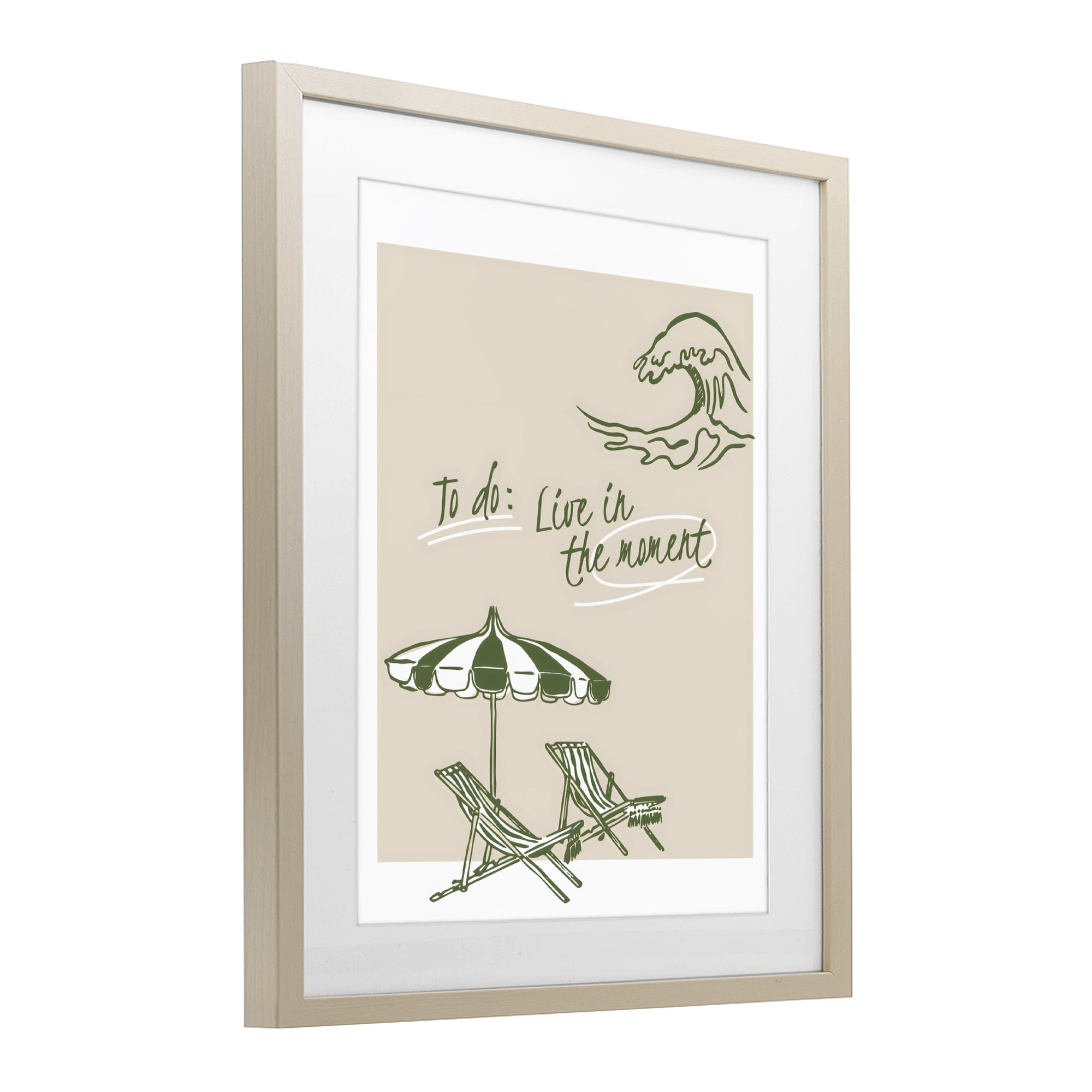 Stupell Industries To Do: Live In The Moment Birch Framed Print Under Glass, design by The Prints Vibe