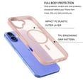 thumbnail image 6 of Tekcoo for iPhone 16 Case, Compatible with MagSafe Military Grade Drop Protection Translucent Matte Back Magnetic Rugged Cover Slim Shockproof Phone Case for iPhone 16 6.1" - Pink, 6 of 9