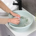 thumbnail image 5 of Portable Washboard Laundry Tub - Plastic Hand Wash Basin with Built-in Scrubbing Board - Compact Washtub for Delicates, Travel, Camping & Emergency Use, 5 of 6