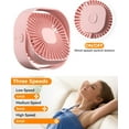 thumbnail image 3 of Pequeño ventilador de escritorio USB, ventilador de mesa portátil de 3 velocidades, mini ventilador personal, pequeño ventilador de refrigeración por enchufe USB, ventilador de escritorio si, 3 of 5