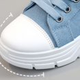 thumbnail image 5 of Oyedens Women's Platform High Top Fashion Sneakers Casual Denim Canvas Tennis Shoes for Women, 5 of 8
