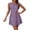 Purple, variant on Costeam Womens Sleeveless Cotton Linen Mini Dress Crew Neck Loose A Line Casual Shift Dress Solid Color Lightweight Summer Sundress with Front Patch Pockets