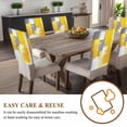 thumbnail image 4 of Yellow Gray Geometric Graffiti Oil Paint Color Block Modern Chair Covers Set of 1 Chair Back Covers Stretch Removable Washable Chairs Slipcovers Chair Protector for Dining Room Kitchen Party Decor, 4 of 5