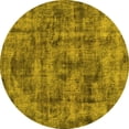 thumbnail image 1 of Ahgly Company Indoor Round Oriental Yellow Industrial Area Rugs, 4' Round, 1 of 4
