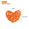 thumbnail image 2 of Unique Bargains 20Pcs Heart Shaped Rattan Ball Vase Filler Natural Rattan for Wedding Home Decoration Orange 2 in, 2 of 5