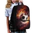 thumbnail image 2 of Uorisanigo School Backpack for Boys Girls 6-12 Year Soccer Ball Printed Large Capacity Casual Daypack School Bag Bookbag with Padded Straps for Schools, Camps and Travel, 2 of 6