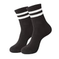 thumbnail image 1 of Nvzi 3 pares de calcetines de algodón para mujer, calcetines de vestir finos, suaves, cómodos y transpirables, calcetines por encima del tobillo para negocios (negro), 1 of 2