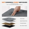 thumbnail image 3 of EDX 43" Storage Ottoman, Foldable Multi-Functional Footrest, Linen Fabric, 660lbs Load Capacity for Bedroom, Grey, 3 of 10