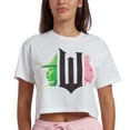 thumbnail image 4 of Wicked Part 1 W Character Graphic Women's White Crew Neck Short Sleeve Crop Top-XXL, 4 of 7