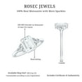thumbnail image 5 of Rosec Jewels Certified Moissanite Emerald Cut Engagement Ring 2 Carat - Celtic Knot Ring (6X8 mm, D-VS1 Quality), 925 Sterling Silver, US 6.50, 5 of 8