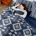 thumbnail image 4 of Manfei Boho Hippie Aztec Bedding Comforter Set 7-Piece, Retro Geometric Abstract King Bedding Sets, Tribal Western Style Reversible Bed Sheets, Microfiber Bedroom Decor, 4 of 7