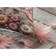thumbnail image 3 of Ambesonne Rustic Quilted Coverlet 3 Pcs, Cottagecore Meadow Flowers, Queen Size, Pink Salmon and Pale Taupe, 3 of 4