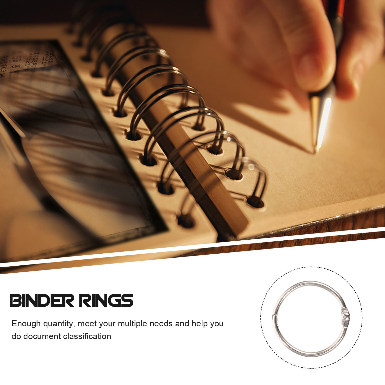 WORGEOUS 400 Pcs Daily Use Binder Rings Reusable Key Rings Wear-resistant Paper Rings Keys Supply