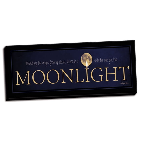 Gango Home Decor Contemporary Moonlight by Robin-Lee Vieira (Ready to Hang); One 20x8in Hand-Stretched Canvas